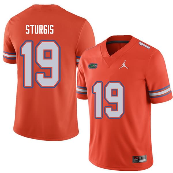 NCAA Florida Gators Caleb Sturgis Men's #19 Jordan Brand Orange Stitched Authentic College Football Jersey WBR6664PD